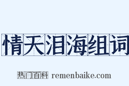 情天泪海组词是什么意思的图片